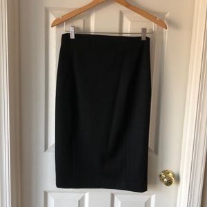 High waisted black pencil skirt